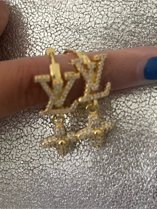 Jewelry - Petite LV Earrings w/Hanging Charm